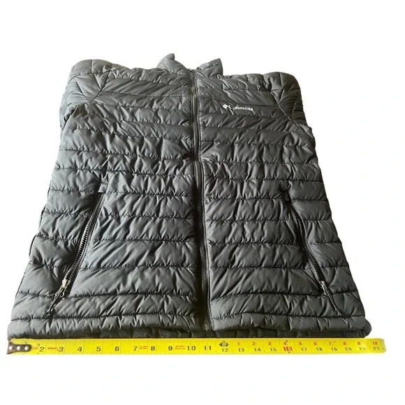 Columbia Omni-Heat Puffer Jacket Black Full Zip Lightweight Mock Neck Mens Sz M - Picture 7 of 11